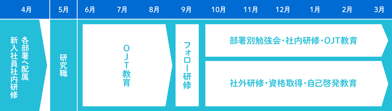 新入社員教育スケジュール